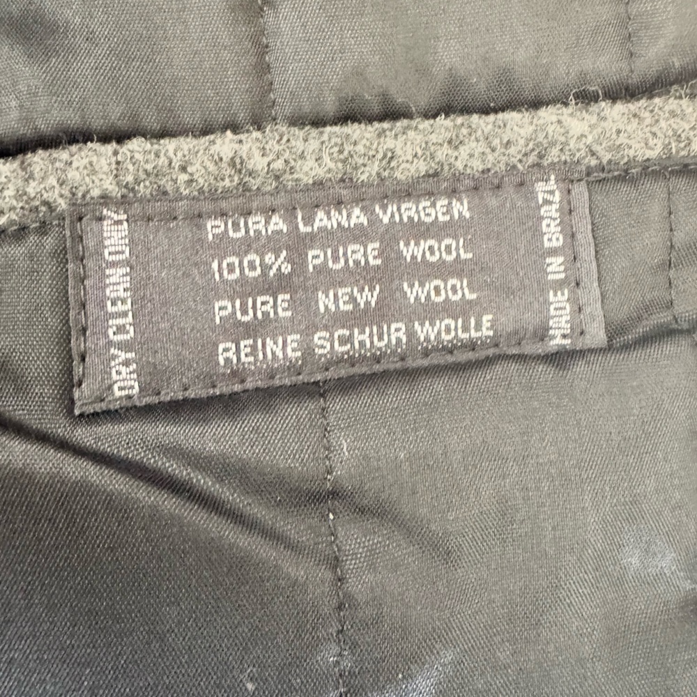 Vintage The American Male 100% Wool Gray Bomber Jacket Coat Size 46 Preppy Retro - Picture 8 of 10